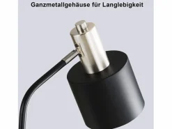 Lámpara de mesilla de noche vintage con cable E27, lámpara de escritorio negra y dorada, lámpara de lectura giratoria^NETTLIFE Online