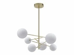 Lámpara de metal asimétrica 6 globos, L.72 x H. 116 cm, brillante, NAKINA^OZAIA