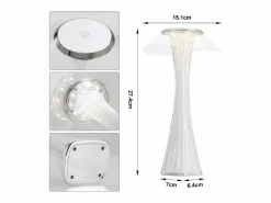 Lámpara de noche LED táctil regulable USB con 3 niveles de brillo Lámpara de mesa para dormitorio^NETTLIFE Sale