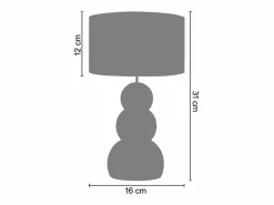 TOSEL Lámpara de noche ,metal,,A31xD16xP16cm Naranja Sale
