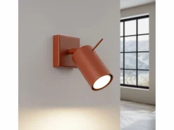 Sollux Lighting Aplique Para Pared|Lámpara de pared Briix moderno de acero - 1 fuentes luminosas 4000K - L.8 x A.8 cm - ocre
