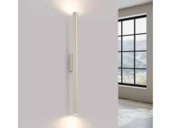 Sollux Lighting Aplique Para Pared|Lámpara de pared Brill moderno de acero - 2 fuentes luminosas 4000K - L.2,5 x A.50 cm -