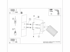 Sollux Lighting Aplique Para Pared|Lámpara de pared Gloow minimalista de aluminio - 1 fuentes luminosas 4000K - L.8 x A.8 cm - ocre