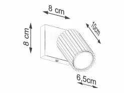 Sollux Lighting Lámpara de pared Gloow minimalista de aluminio - 1 fuentes luminosas 4000K - L.8 x A.8 cm - Beige Online