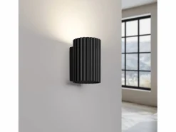 Sollux Lighting Lámpara de pared Gloow minimalista de aluminio - 1 fuentes luminosas 4000K - L.6,5 x A.10 cm - Negro New