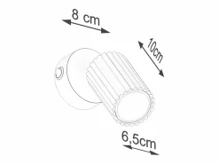 Lámpara de pared Gloow minimalista de aluminio - 1 fuentes luminosas 4000K - L.8 x A.16 cm -^Sollux Lighting Clearance