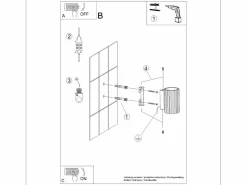 Sollux Lighting Lámpara de pared Gloow minimalista de aluminio - 1 fuentes luminosas 3000K - L.6,5 x A.10 cm - Negro Best