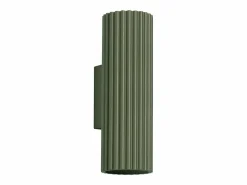 Sollux Lighting Lámpara de pared Gloow minimalista de aluminio - 2 fuentes luminosas 4000K - L.6,5 x A.20 cm - oliva Verde Hot