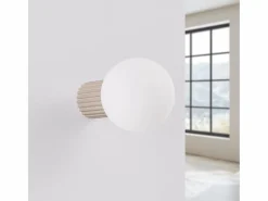Lámpara De Pared Halo Moderno De Aluminio/Vidrio - 1 Fuentes Luminosas - L.12 X A.12 Cm - Gris Pardo^Sollux Lighting Sale