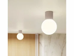 Lámpara De Pared Halo Moderno De Aluminio/Vidrio - 1 Fuentes Luminosas - L.12 X A.12 Cm - Gris Pardo^Sollux Lighting Sale