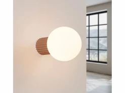 Sollux Lighting Aplique Para Pared|Lámpara De Pared Halo Moderno De Aluminio/Vidrio - 1 Fuentes Luminosas - L.12 X A.12 Cm - Moca