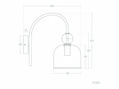 Lámpara de Pared Metal y Cristal Baudelaire Rosa^Ledkia New