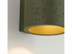 Sollux Lighting Aplique Para Pared|Lámpara de pared Orbis industrial de concreto - 1 fuentes luminosas - L.10 x A.10 cm - oliva
