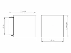 Sollux Lighting Aplique Para Pared|Lámpara de pared Quad industrial de concreto - 1 fuentes luminosas - L.10 x A.10 cm -