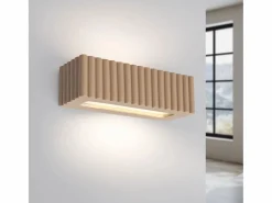 Sollux Lighting Aplique Para Pared|Lámpara de pared Rigata moderno de cerámica - 1 fuentes luminosas - L.34 x A.10 cm - pardo