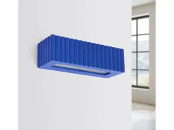 Lámpara de pared Rigata moderno de cerámica - 1 fuentes luminosas - L.34 x A.10 cm - ultramarino^Sollux Lighting Hot