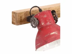 Lámpara de pared desgastado 25 W E27 90x25 cm ES636309 Rojo Hot