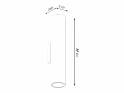Sollux Lighting Lámpara de pared Toris desván de acero - 2 fuentes luminosas 3000K - L.6 x A.30 cm - oliva Verde Sale
