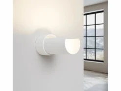 Sollux Lighting Lámpara de pared Torow minimalista de acero - 1 fuentes luminosas 4000K - L.10 x A.21 cm - Blanco Hot