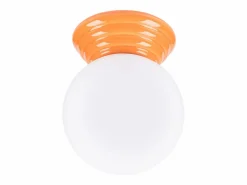 Sollux Lighting Lámpara de pared Zori minimalista de cerámica/vidrio vidriado - 1 fuentes luminosas - L.12 x A.12 cm - Naranja Outlet