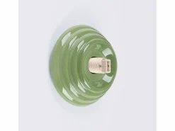 Sollux Lighting Aplique Para Pared|Lámpara de pared Zori minimalista de cerámica/vidrio vidriado - 1 fuentes luminosas - L.12 x A.12 cm - oliva