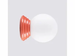 Sollux Lighting Aplique Para Pared|Lámpara de pared Zori minimalista de cerámica/vidrio vidriado - 1 fuentes luminosas - L.12 x A.12 cm - durazno