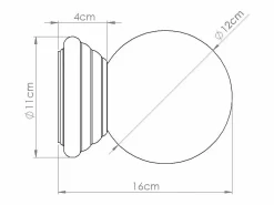 Sollux Lighting Aplique Para Pared|Lámpara de pared Zori minimalista de cerámica/vidrio vidriado - 1 fuentes luminosas - L.12 x A.12 cm - durazno