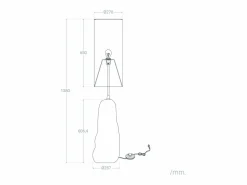 Ledkia Lámpara De Mesa|Lámpara de Pie Cerámica y Tela Bryony Topo