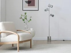 OZAIA Lámpara De Pie|Lámpara de pie de latón dorado D.32 x Alt.155 cm - KINLEY