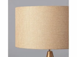 Ledkia Lámpara de Pie de Madera y Tela Wolby Beige Multicolor New