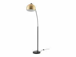 Rendez-Vous Déco Lámpara de pie de metal de color latón - Dinard Negro / Dorado