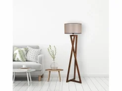 Lámpara de pie diseño madera y tela CHLOE - Elegancia contemporánea para una iluminación cálida^Concept-Usine Hot