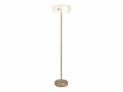 OZAIA Lámpara De Pie|Lámpara de pie dorada y transparente D.30 x Alt.145 cm- LACAYA