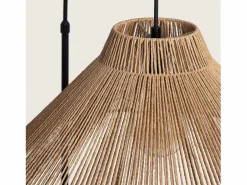 Ledkia Lámpara De Pie|Lámpara de Pie Exterior Metal y Cuerda Montreal Natural
