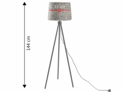 VS Venta-stock Lámpara De Pie|Lámpara de pie Kiomi de alga marina y metal, altura 144 cm