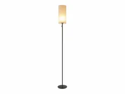 NETTLIFE Lámpara de pie LED regulable con pantalla de tela retro para sala de estar con interruptor de tiro Negro Online