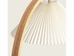Ledkia Lámpara de Pie Madera Luanda Blanco Discount