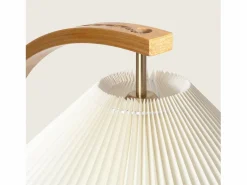 Ledkia Lámpara de Pie Madera Luanda Blanco Discount