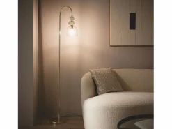 Ledkia Lámpara De Pie|Lámpara de Pie Metal y Cristal Baudelaire Rosa