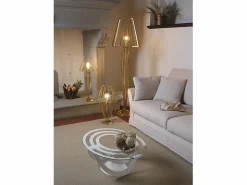 Lámpara De Pie|Lámpara de pie Minerva Ø38x166 cm en hierro estilo reticulado Diseño moderno con interruptor de pie Conexión E27 Made in Italy Mud