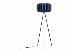 Lámpara de pie Mula moderno de fieltro/acero - 1 fuentes luminosas - L.45 x A.134 cm - marino/negro^Sollux Lighting New