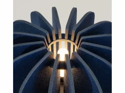 Lámpara de pie Mula moderno de fieltro/acero - 1 fuentes luminosas - L.45 x A.134 cm - marino/negro^Sollux Lighting New