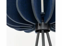 Lámpara de pie Mula moderno de fieltro/acero - 1 fuentes luminosas - L.45 x A.134 cm - marino/negro^Sollux Lighting New