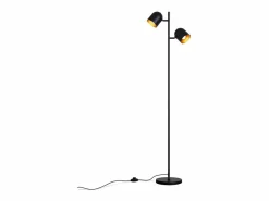 NETTLIFE Lámpara De Pie|Lámpara de pie 2 bombillas de metal dorado E14 Lámpara de pie industrial retro
