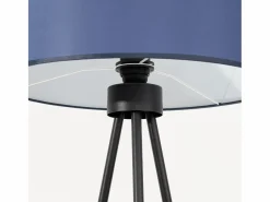 Sollux Lighting Lámpara De Pie|Lámpara de pie Nevia minimalista de tela/PVC/acero - 1 fuentes luminosas - L.40 x A.135 cm - marino/negro