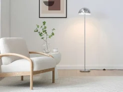 Lámpara de pie plateada D.30 x Alt.149 cm - ONTARIO^OZAIA Online