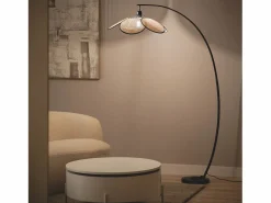 Ledkia Lámpara de Pie Ratán Arco Nirvana Natural Multicolor Outlet