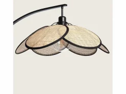 Ledkia Lámpara de Pie Ratán Arco Nirvana Natural Multicolor Outlet