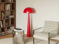 OZAIA Colección Rouge Passion|Lámpara De Pie|Lámpara de pie seta metálica, D. 50 x H.147 cm, brillante, RANDALL