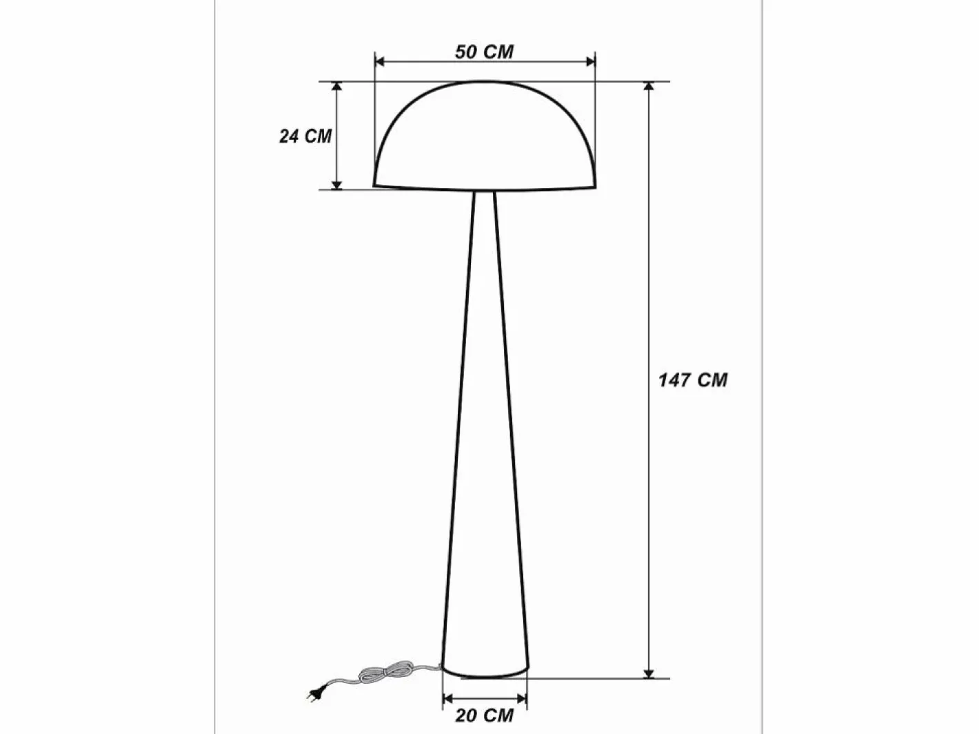 OZAIA Colección Rouge Passion|Lámpara De Pie|Lámpara de pie seta metálica, D. 50 x H.147 cm, brillante, RANDALL